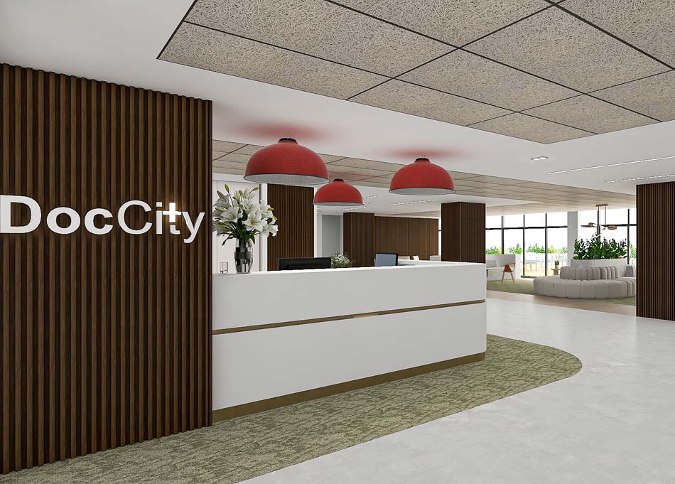 "De nieuwe kantoorruimte van DocCity, die wordt geopend in februari 2023"