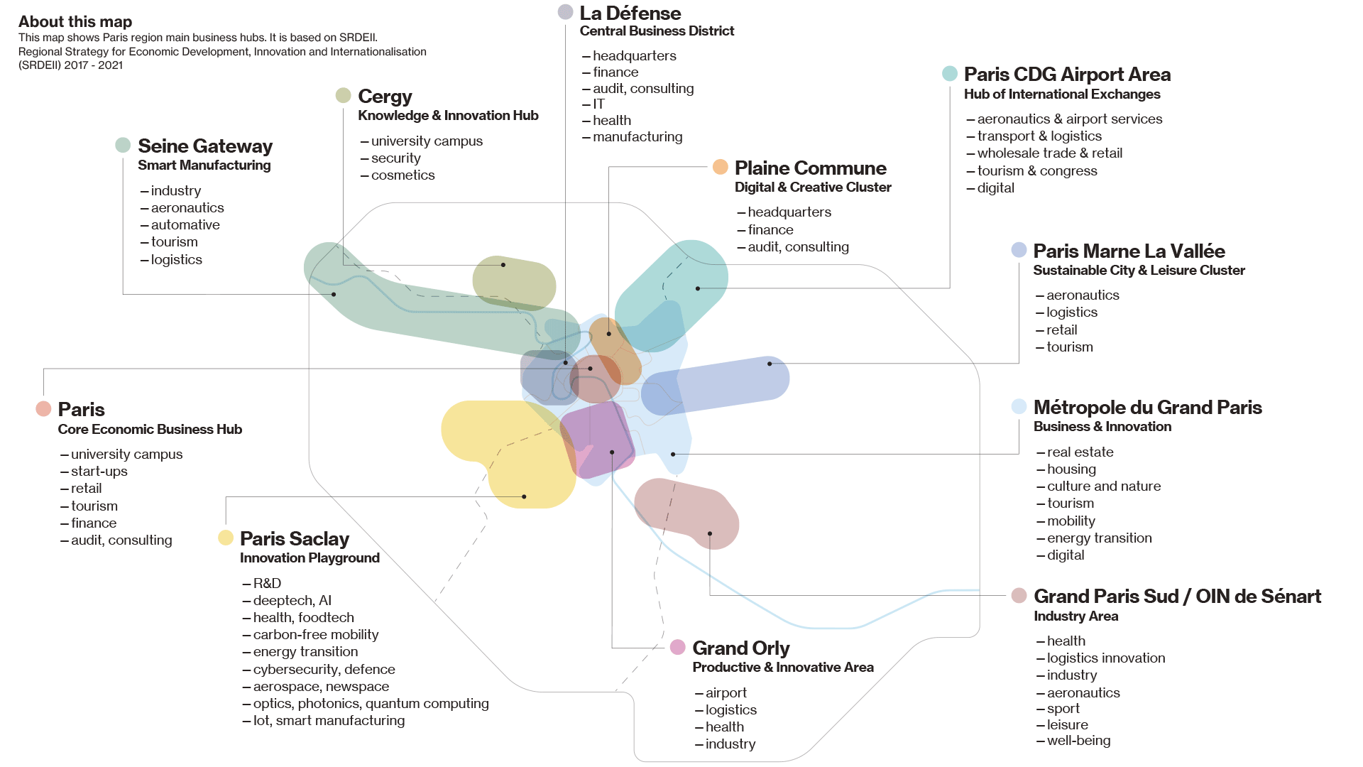 Les territoires de la Région Île-de-France