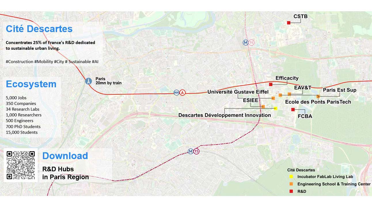 Smart City Cluster - Cité Descartes Map