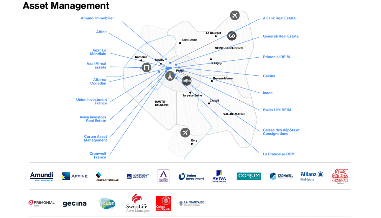 Real Estate - Map of Asset Management in Paris Region Real Estate - Map of Asset Management in Paris Region